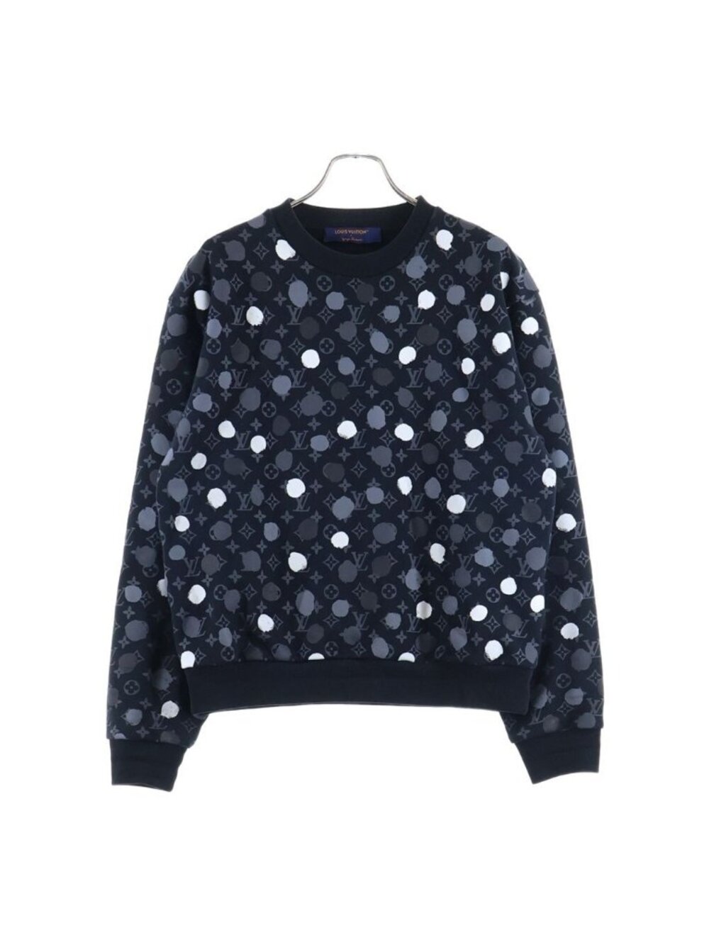 Louis Vuitton Yayoi Kusama Dot Monogram Sweatshirt Crew Neck Black